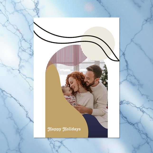 Boho Modern Arches Geometric Holiday Photo (Boho Modern Arches Geometric Holiday Photo)