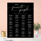 Boho Modern Black Acrylic Wedding Seating Chart