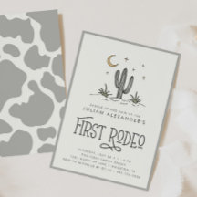 Boho Modern Boys First Rodeo 1st Birthday