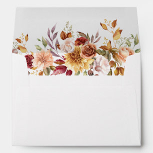 Boho Modern Burnt Orange Floral Envelope