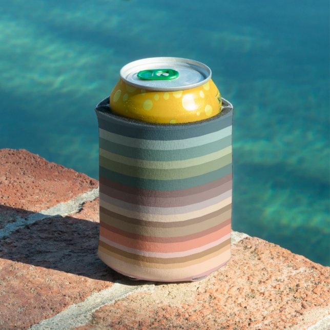 Boho Modern Chic Stripes  Can Cooler (In Situ Pool)