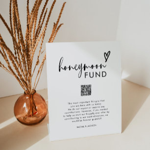 Boho Modern Honeymoon Fund QR Wishing Well Sign