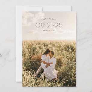 Boho Modern Minimalist Rustic Neutral Wedding Save The Date