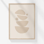 Boho Modern Muted Beige Neutral Bowls Abstract Art Poster<br><div class="desc">Enhance your decor with the refined charm of the "Boho Modern Muted Beige Neutral Bowls Abstract Art Poster." This elegant piece features an abstract composition of irregular semi-circles and hand-drawn forms, reminiscent of delicate bowls, set against a muted sand-beige background. The sophisticated interplay of soft beige tones adds a touch...</div>