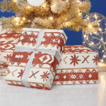 Boho Modern Painted Abstract Pattern Christmas Wrapping Paper<br><div class="desc">A cute whimsical boho watercolor painted print red and white pattern of abstract shapes for a unique gift wrap style for the holidays and everyday.</div>