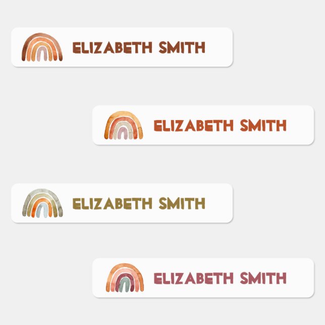 Boho Modern Rainbow Collections Name School  (Group)