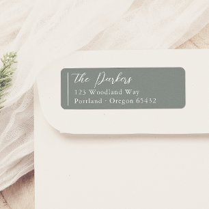 Boho Modern Script Name Sage Green