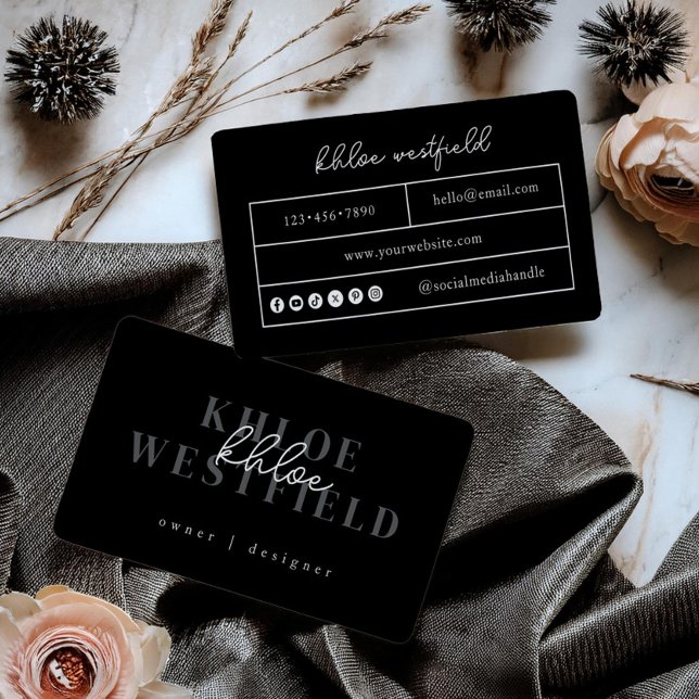 Boho Modern Small Business Card (Creator Uploaded)
