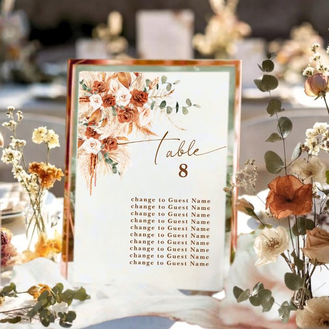 Boho Modern Terracotta Floral Table 8 Seating   (Creator Uploaded)