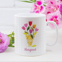 Boho Modern Tulips Hand-Illustrated Spring Easter
