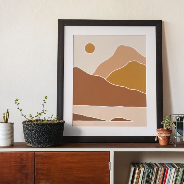 boho modern wall art Print, Value Poster Paper (boho modern wall art Print)