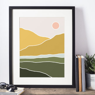 boho modern wall art Print, Value Poster Paper