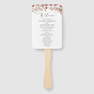 Boho Modern Wedding Program Hand Fan