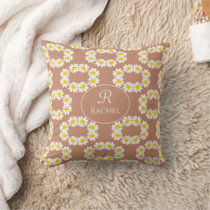 Boho Monogram Terracotta Cushion