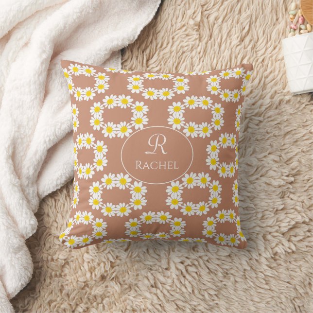 Boho Monogram Terracotta Cushion (Blanket)