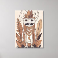 Boho Monster Leaf Botanical art style Modern