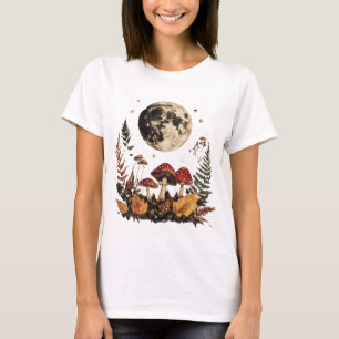 Boho Moon and Mushrooms Tshirt