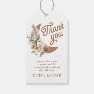 Boho Moon Gender Neutral Baby Shower Favour Gift Tags