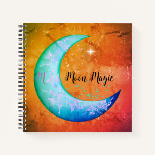 Boho Moon Magic Orange Personal Journal