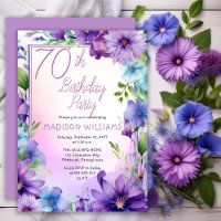 Boho Morning Glories Floral 70th Birthday Party