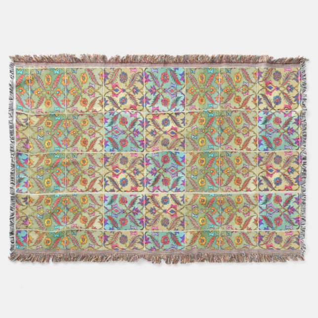 Boho Moroccan Style Throw (Front)