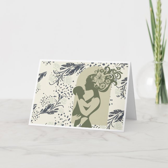 Boho Mother's Day Card (Green) (Front)
