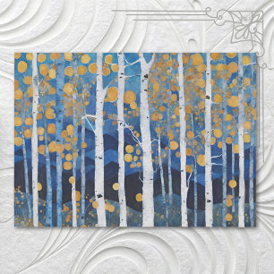 Boho Mountain Aspen Tree Scene Tissue Paper