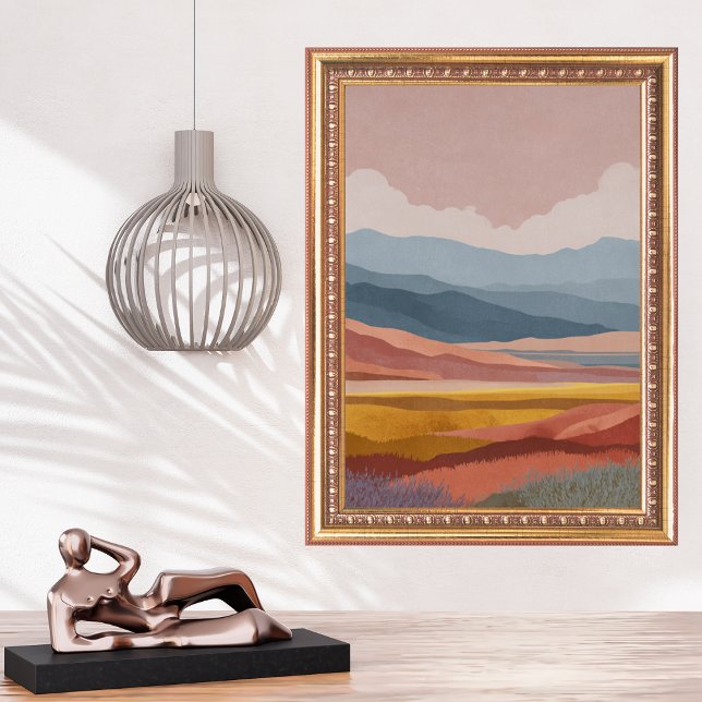 Boho Mountains Landscape Colourful Dreamy Retro Poster (Creator Uploaded)