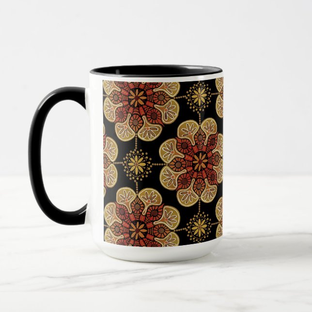  Boho Mug with ochre tile  (Left)