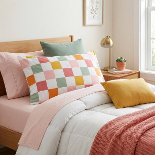 Boho Multicolor Chequerboard Pillowcase