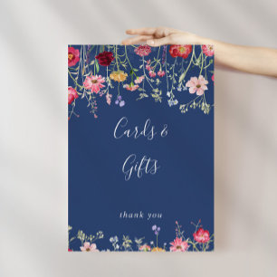 Boho Multicolor Wildflower Cards and Gifts Sign