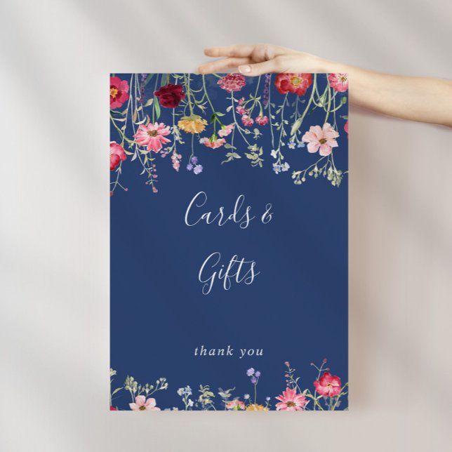 Boho Multicolor Wildflower Cards and Gifts Sign (Creator Uploaded)