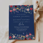 Boho Multicolor Wildflower Spanish Wedding Invitation<br><div class="desc">This boho multicolor wildflower Spanish wedding invitation is perfect for a rustic wedding. The design features a multicolored assortment of pink,  blush,  purple,  yellow,  white,  violet,  red,  burgundy wild flowers.</div>