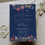 Boho Multicolor Wildflower Wedding Invitation<br><div class="desc">This boho multicolor wildflower wedding invitation is perfect for a rustic wedding. The design features a multicolored assortment of pink,  blush,  purple,  yellow,  white,  violet,  red,  burgundy wild flowers.</div>
