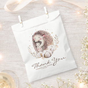 Boho Mummy and Baby Hedgehog Baby Shower Thank You Favour Bags