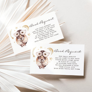 Boho Mummy and Baby Owls Book Request Card
