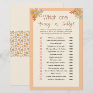 Boho Mummy or Daddy Baby Shower Guessing Game