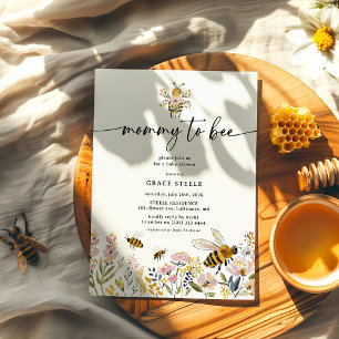 Boho Mummy-to-Bee Baby Shower Invitation