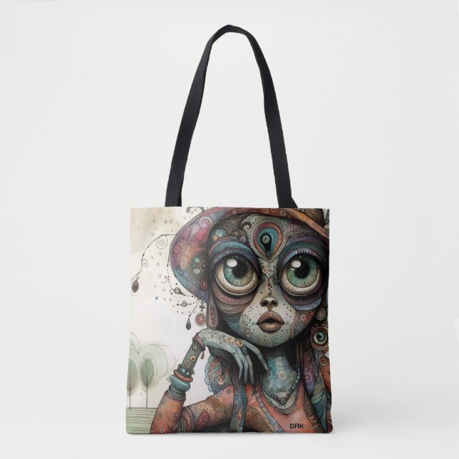 "Boho Muse" Tote Bag by DAKimage (Front)
