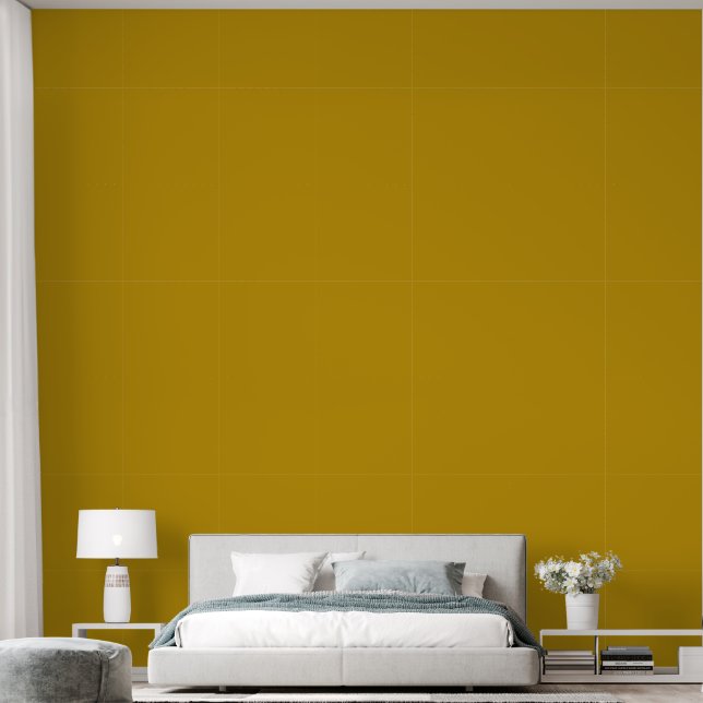 Boho  Mustard Houndstooth Wallpaper (Bedroom)