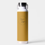 Boho Mustard Yellow | Business Logo Custom Blank Water Bottle<br><div class="desc">Create your own corporate water bottle! A simple and modern template in boho chic mustard yellow or any colour, fully customisable, featuring your business logo, photo or image. You can add also your name, your company name, promotional instagram address or any personalised text. You can choose any font and any...</div>