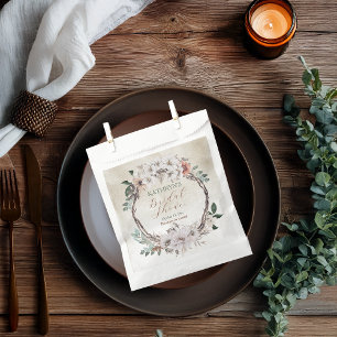 Boho Muted Fall Floral Bridal Shower Favour Bags