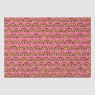 Boho Mystic Eye Rainbow Rose Background Tissue Paper