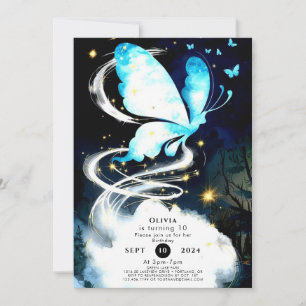 Boho Mystical Butterfly Birthday Invitation