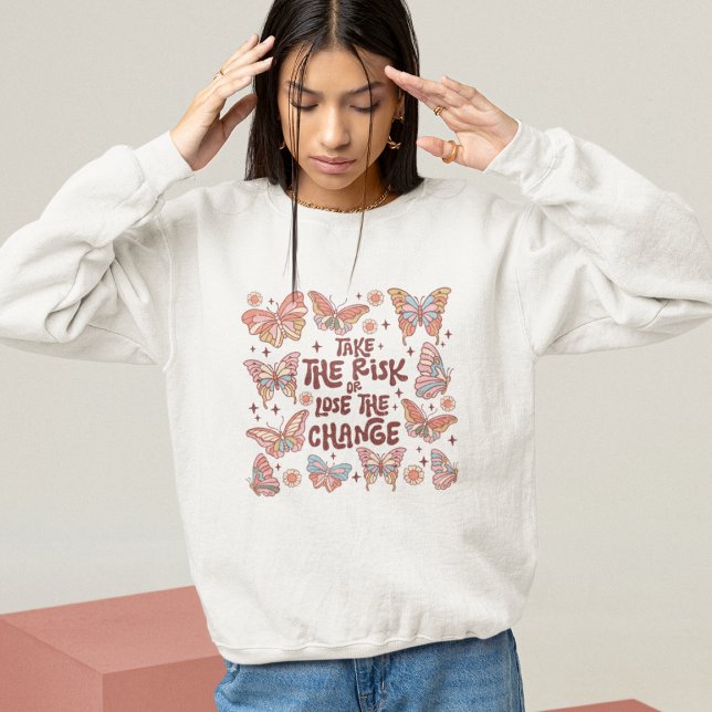 Boho Mystical Gifts With Vintage Butterflies Sweatshirt (Creator Uploaded)