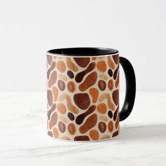 Boho Nature Shapes Mug – Warm Organic Palette