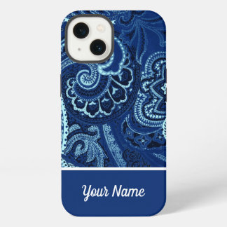 Boho Navy Blue Bandanna iPhone 13 Case