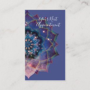 Boho Nebula Bloom Mandala Design Appointment Card
