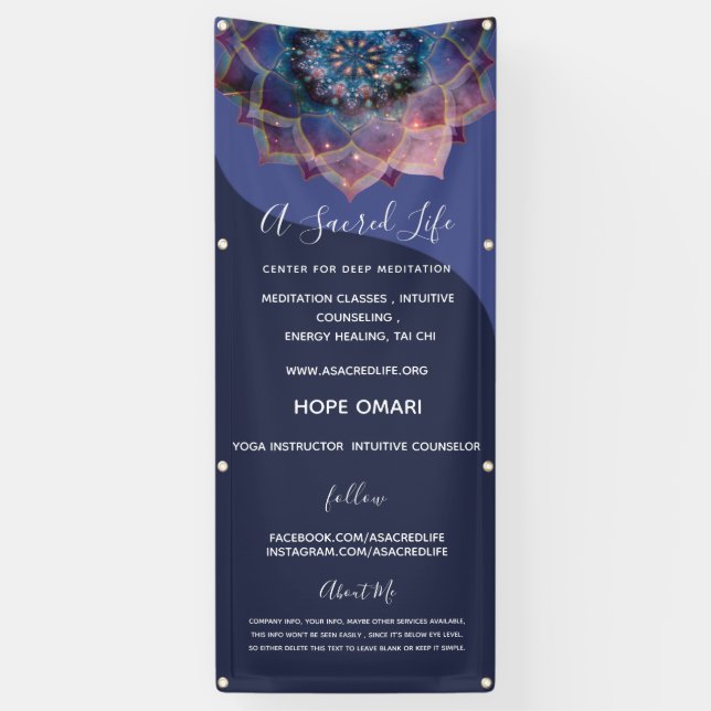 Boho Nebula Bloom | Mandala Design Banner (Vertical)