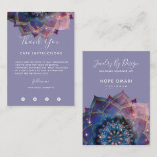 Boho Nebula Bloom   Mandala Design Business Card